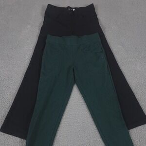 LOT OF 2 Betabrand Pants Womens Medium Petite Dress Yoga Elastic Waist Office